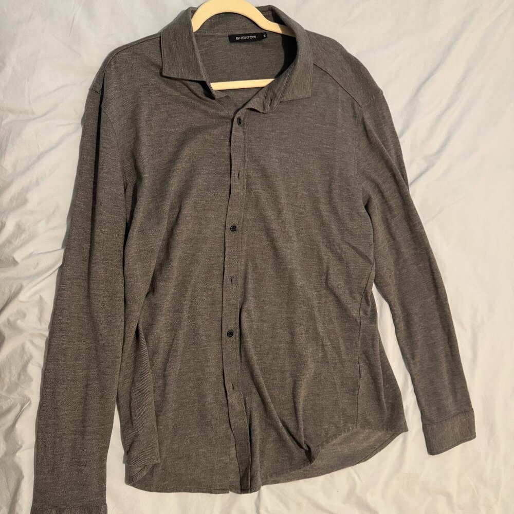 Soft Grey Button-Down